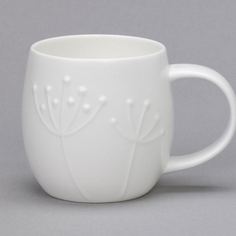 White Bone China Plum Mugs Scottish Antique & Arts Centre