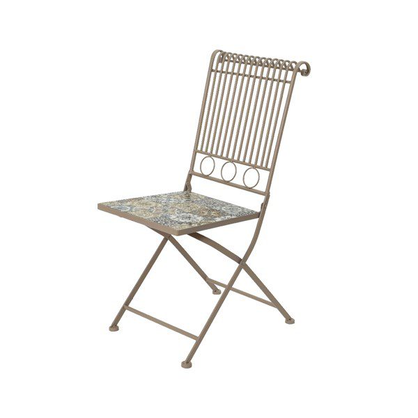 Mosaic Top Iron Bistro Chair