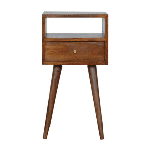 Solid Wood Walnut Finish Bedside Table Scottish Antique & Arts Centre